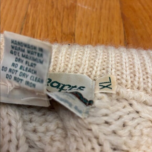 Aran Crafts Ireland 100% Wool Fisherman Cable Knit Sweater – XL - Picture 6 of 8